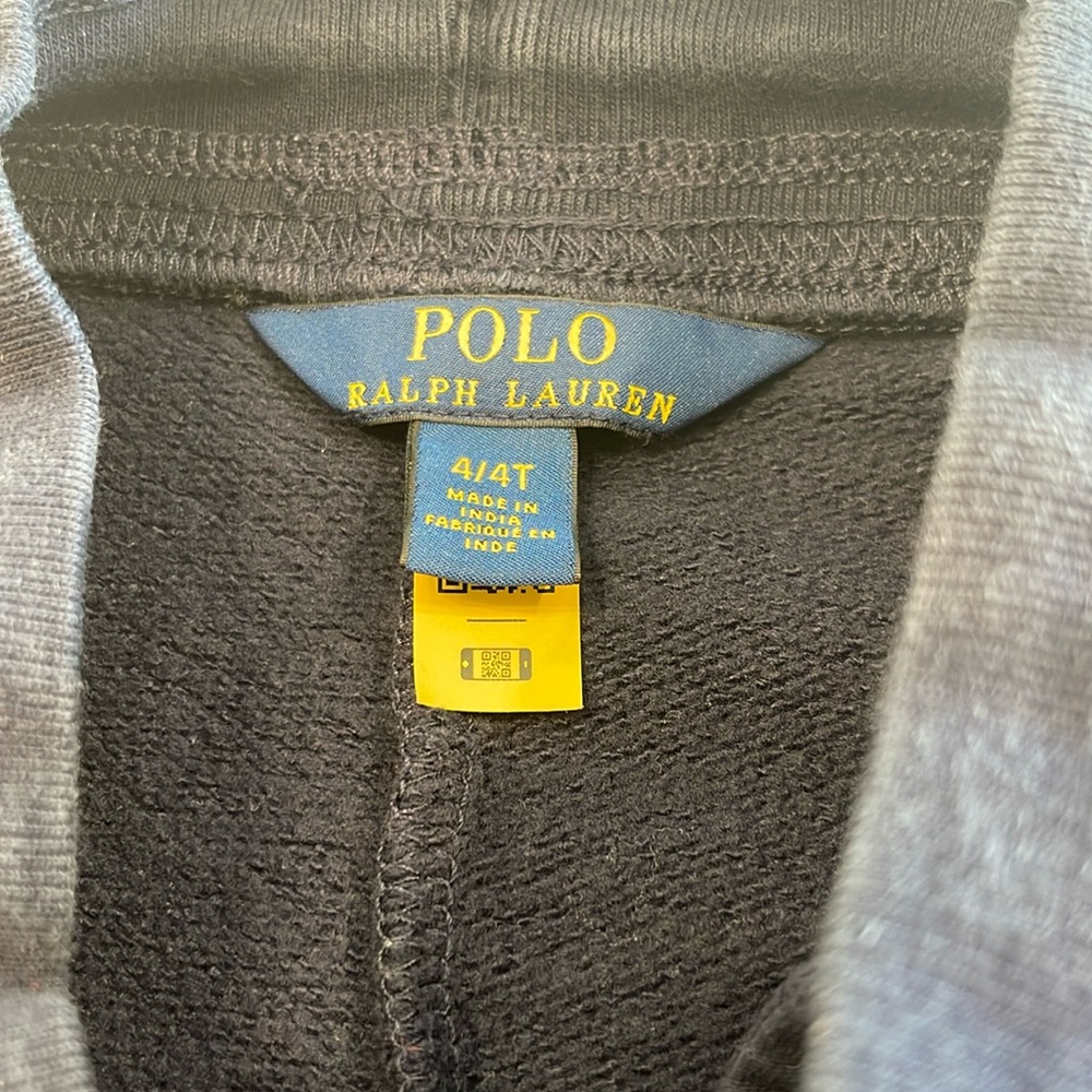 Polo by Ralph Lauren Kids Navy and Red Athletic Joggers with Elastic Cuffs - Picture 2 of 4